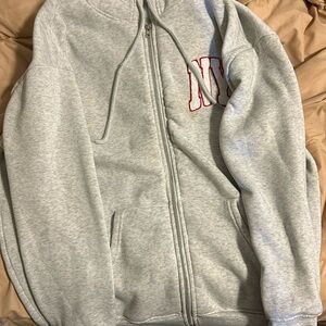 Cute Large Gray jacket. With LA lettering and design on the back